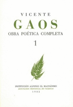 Vicente Gaos. Obra Poética Completa