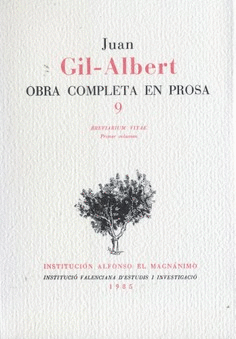Obra Completa en Prosa 9 (Juan Gil-Albert)