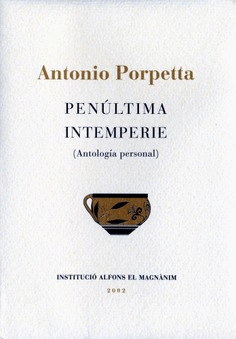 Penúltima intemperie. Antología personal