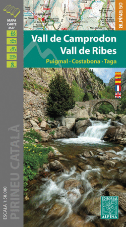 Vall de Camprodon, Vall de Ribes mapa 1:50000